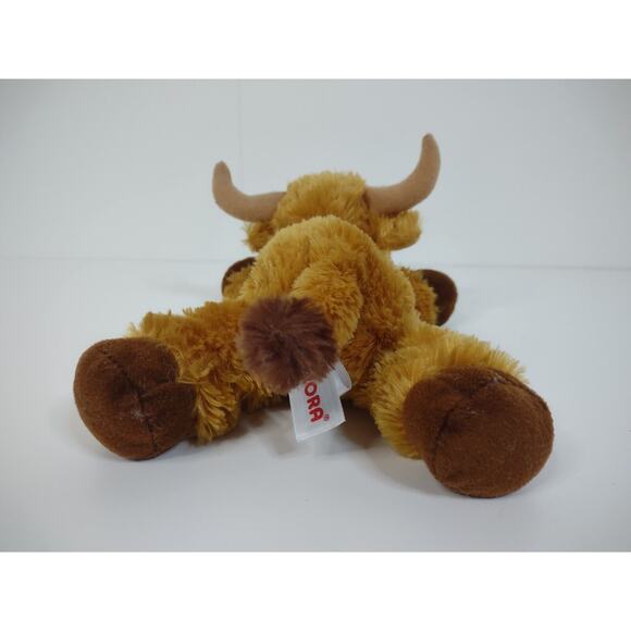 Aurora Plush Bull Toro Mini Flopsie Texas Longhorn Highland Cow 8" - Picture 3 of 8